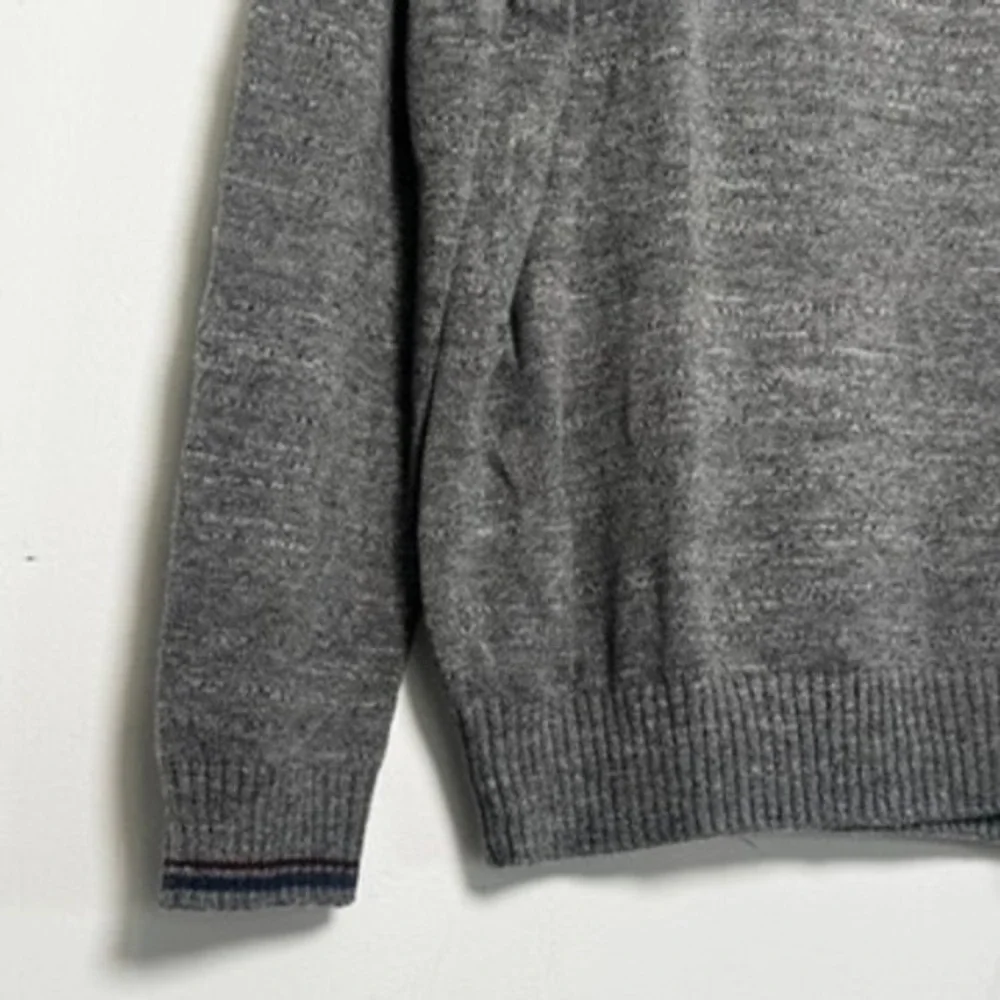 Jos. A. Bank 1905 Sweater Mens Medium Gray Shawl Collar Cotton Pullover Preppy - Picture 6 of 9